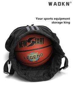 WAOKN Youth Soccer Bag, Boys Girls Soccer Backpack,Drawstring Basketball Bag,Waterproof Football & Volleyball Backpack, Sports Bag  - Image 2