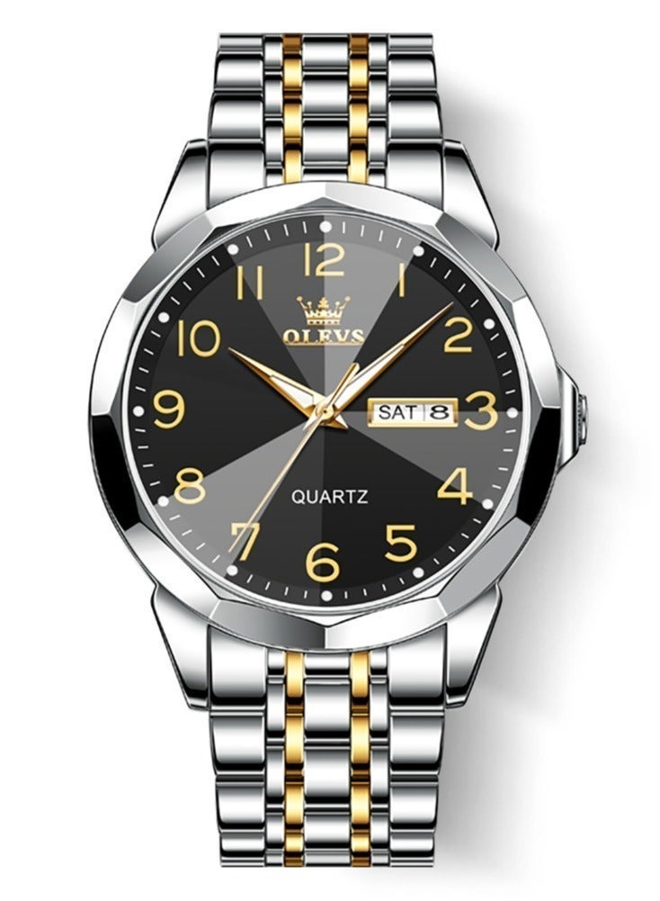 OLEVS Watch for Man Waterproof Men's Watches Digital Dial Quartz Watch for Man Luminous Stainless Steel Wristwatch Male Date Week - Image 3