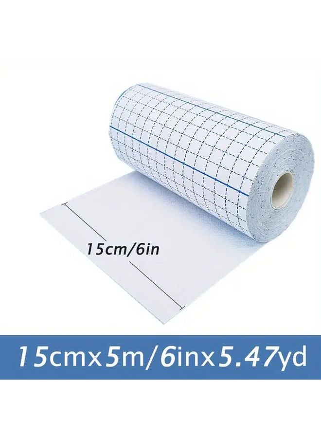 شريط لاصق طبي غير منسوج 15 سم × 5 م قابل للتنفس ومطوي ومعقم وأبيض قابل للتخلص منه بنمط شبكي للعناية بالجروح - Image 1