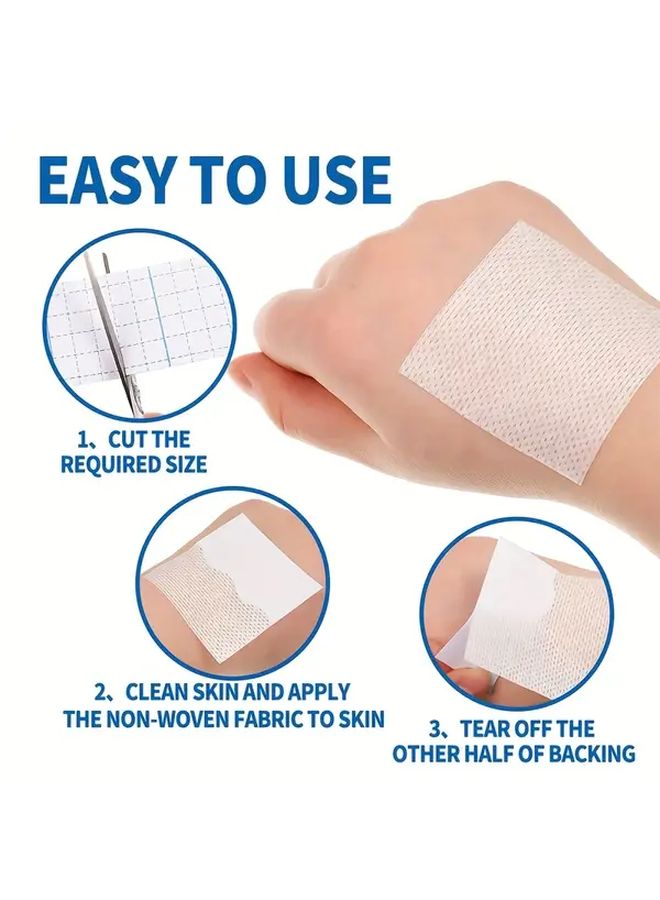 شريط لاصق طبي غير منسوج 15 سم × 5 م قابل للتنفس ومطوي ومعقم وأبيض قابل للتخلص منه بنمط شبكي للعناية بالجروح - Image 5