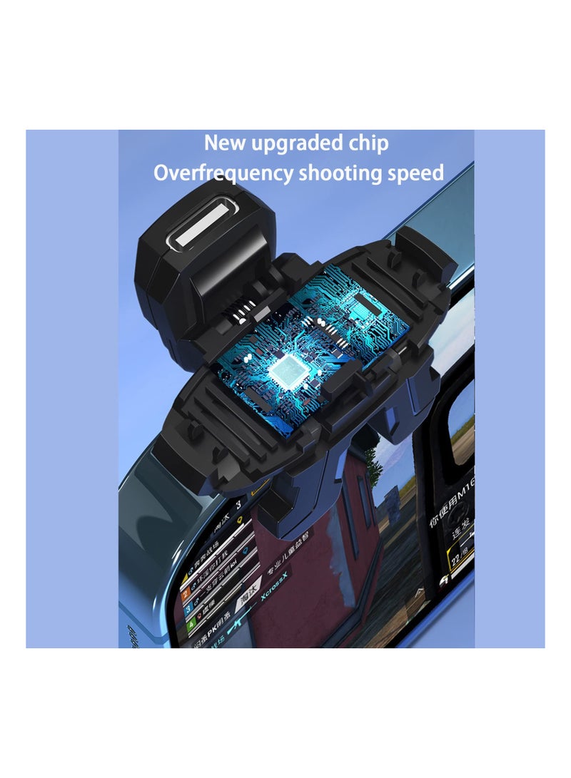 SOLARAE Mobile Triggers, Joystick Aim & Fire Trigger for iPhone and Android Phone, 6 Fingers Operation, Sensitive Shoot, Compatible with PUBG/Fornite/Call of Duty/Rules of Survival/Knives Out (Brown)(2 Pack) - Image 3