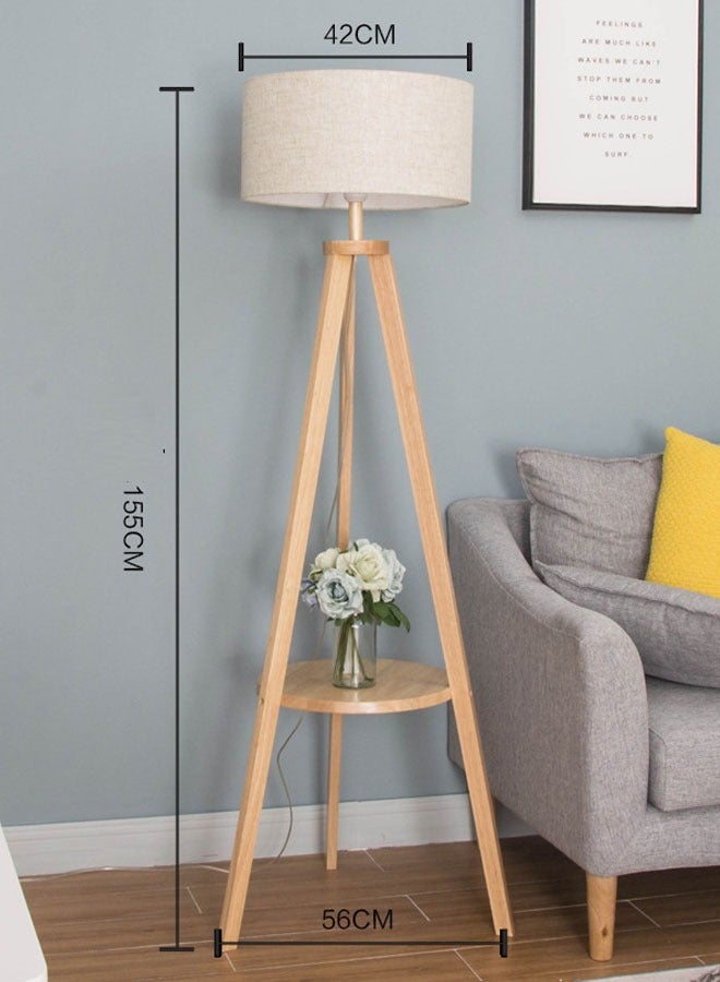 keke Nordic Modern Bedroom linen cover Standing Floor vertical lamp With 9W bulb and Remote control  - Image 2