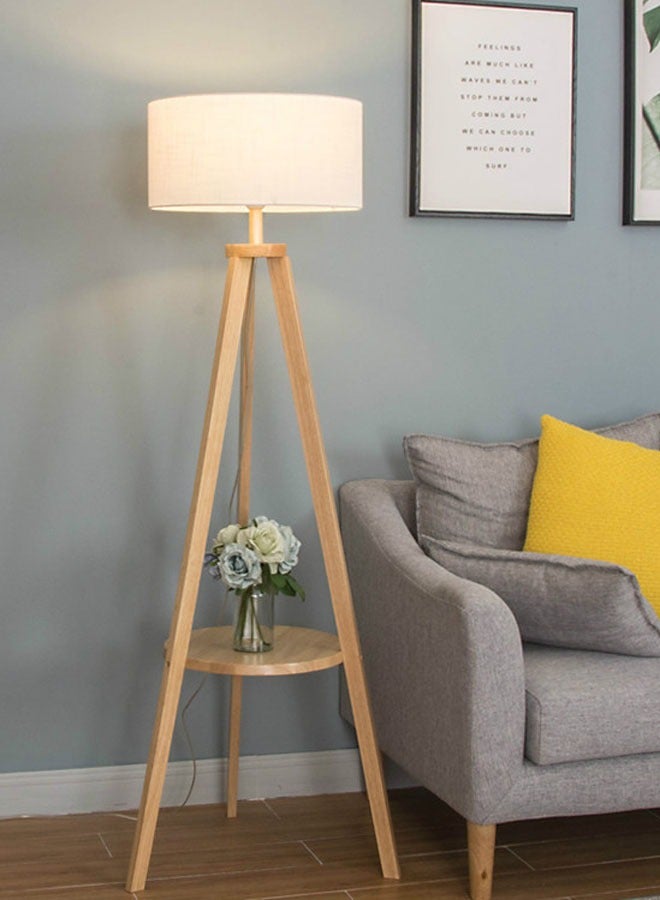 keke Nordic Modern Bedroom linen cover Standing Floor vertical lamp With 9W bulb and Remote control  - Image 4