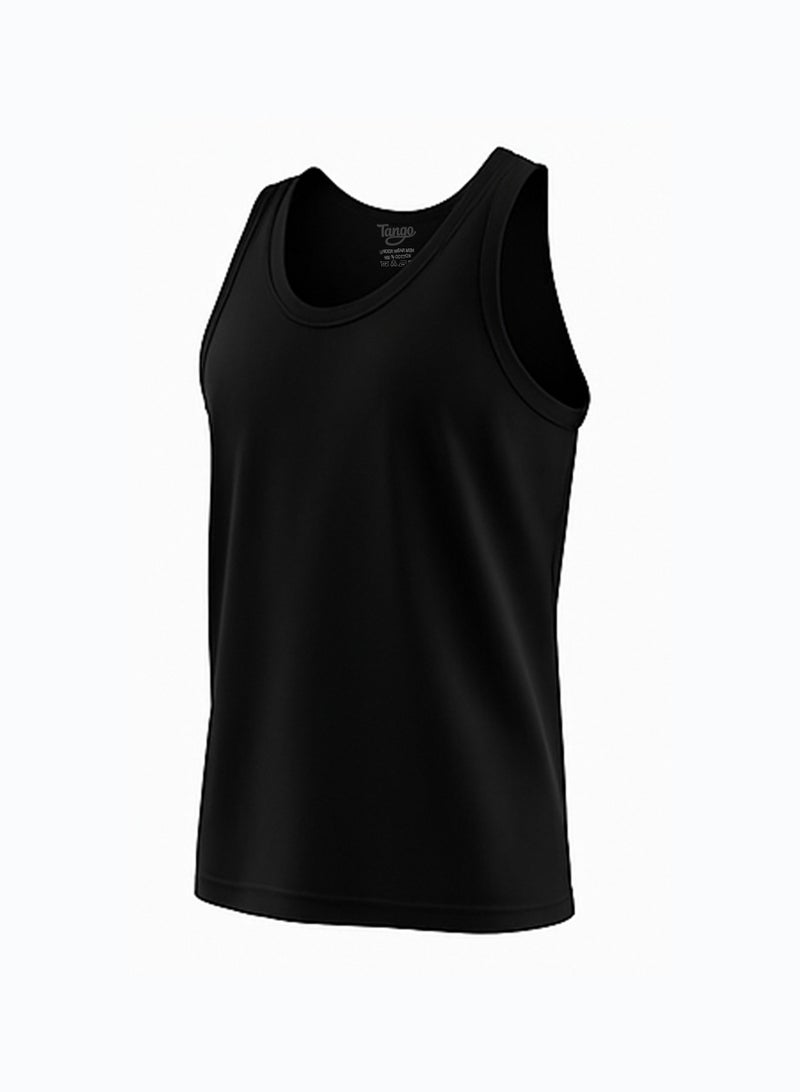 Tango Sleeveless Shirt 100% Cotton (Black) - Image 4