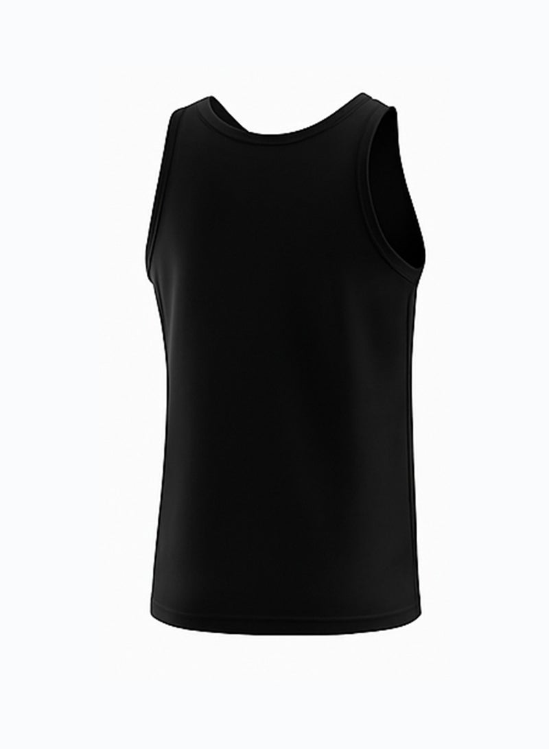 Tango Sleeveless Shirt 100% Cotton (Black) - Image 5