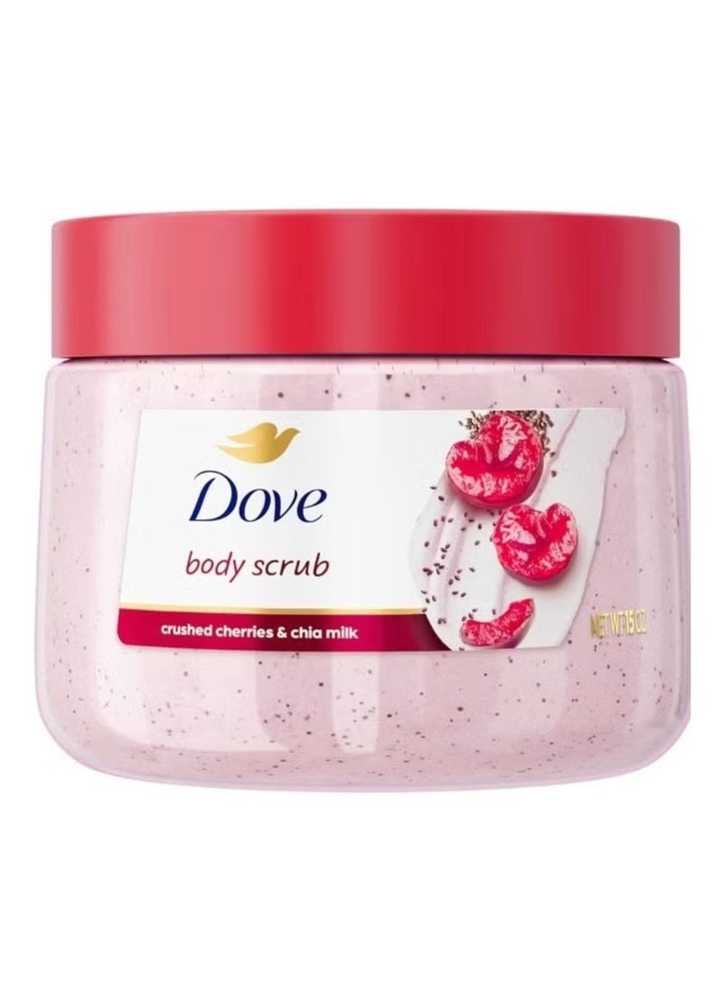 Dove Cherry and Shea Milk Body Scrub Polish 425g - Image 1