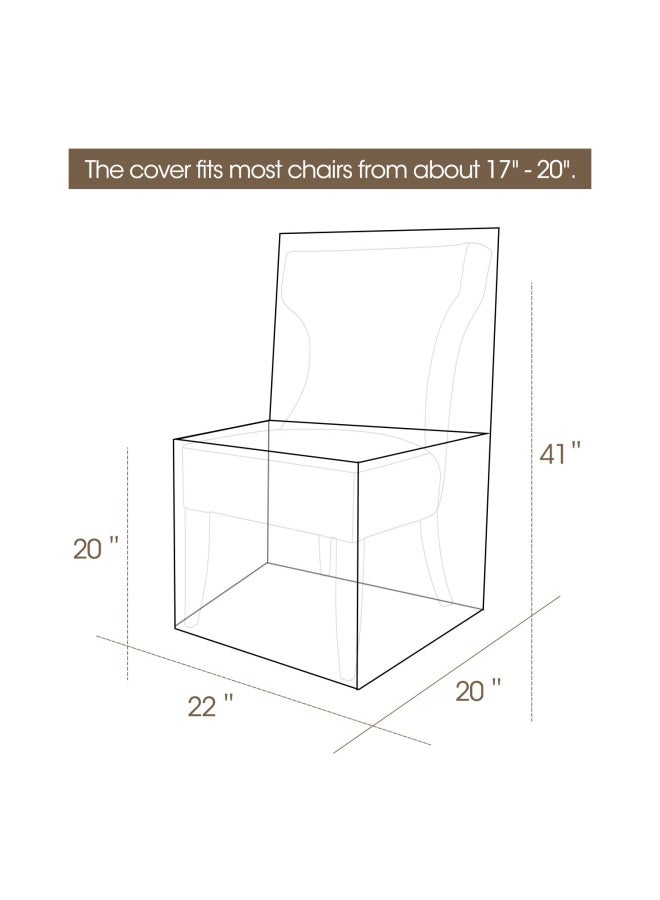 Zipcase  2 Packs Clear All Cover in Plastic Dinning Chair Covers - Heavy-Duty PVC Chair Protectors 20 D x 22 W x 20 H x 41 H Keep Your Dinning Chair Away from Water Dust Paws and Claws  - Image 4