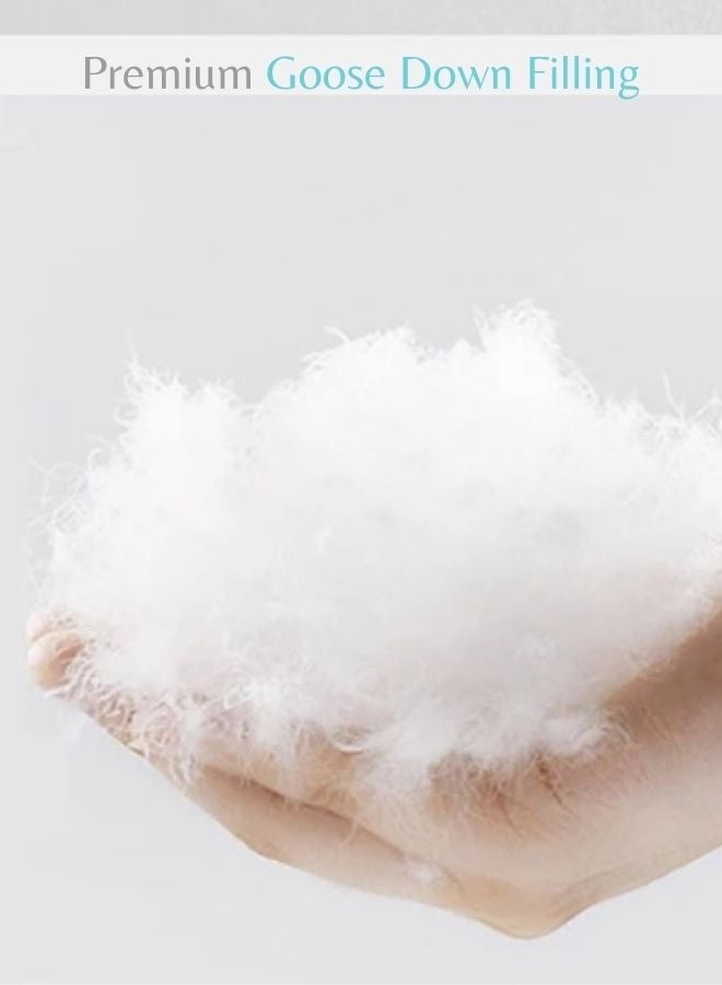 LUNA Home 1 piece Recyclable Feather Pillow, Soft Medium Support 100% Cotton. - Image 3