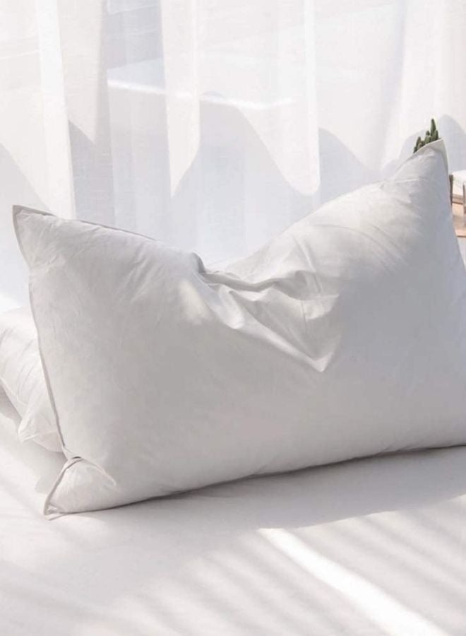 LUNA Home 1 piece Recyclable Feather Pillow, Soft Medium Support 100% Cotton. - Image 1