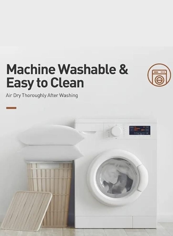 LUNA Home 1 piece Recyclable Feather Pillow, Soft Medium Support 100% Cotton. - Image 4