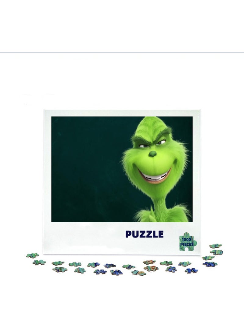 Anna 1000 pieces of Green Haired Monster Grinch Colorful Home Entertainment Desktop Puzzle - Image 2