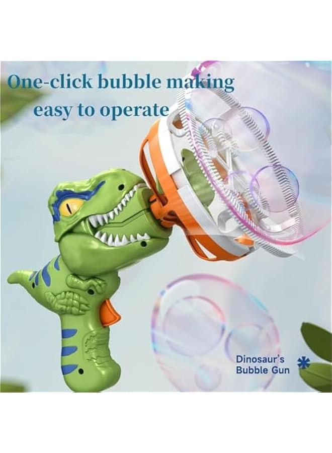Dino-mite Bubble Blaster: Portable Dinosaur Bubble Maker with Batteries and Bubble Solution - Ideal for Kids - 1/2 Pcs Pack (Blue)  - Image 3
