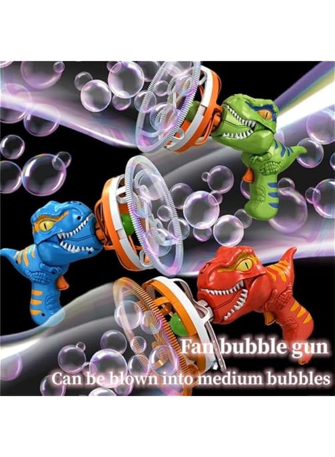 Dino-mite Bubble Blaster: Portable Dinosaur Bubble Maker with Batteries and Bubble Solution - Ideal for Kids - 1/2 Pcs Pack (Blue)  - Image 2