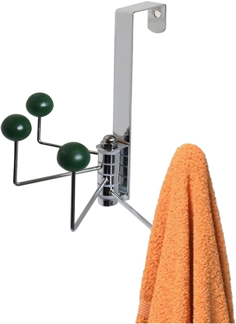 GGOOT - Over The Door Hook, Over Door Towel Rack, Hook Behind The Door For Bathroom And Bedroom, Multipurpose Hooks, 3 Hooks / 4 Hooks Design - Image 1