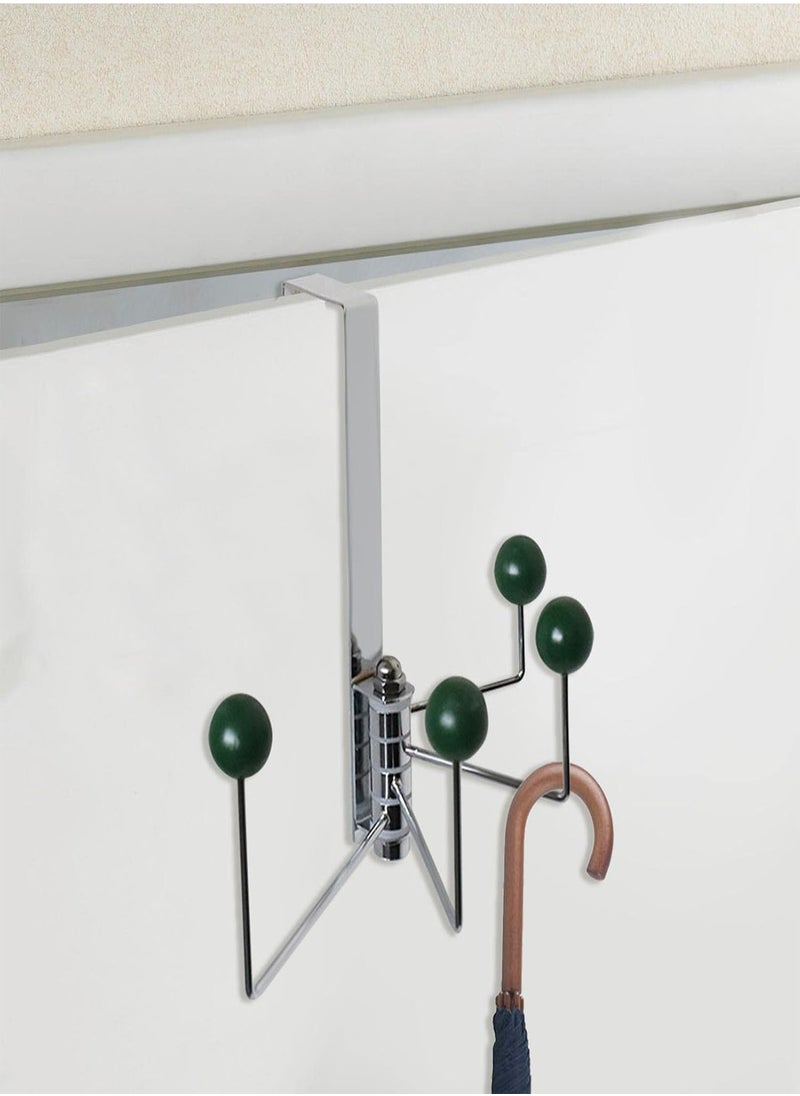 GGOOT - Over The Door Hook, Over Door Towel Rack, Hook Behind The Door For Bathroom And Bedroom, Multipurpose Hooks, 3 Hooks / 4 Hooks Design - Image 1