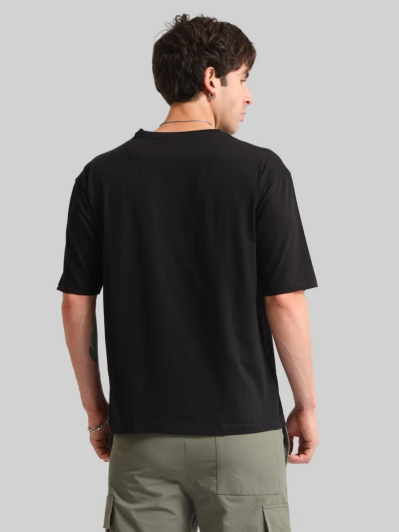 Maniac  Maniac Mens Printed Round Neck Half Sleeve Light Grey Cotton T-Shirt for Men | Best Price UAE