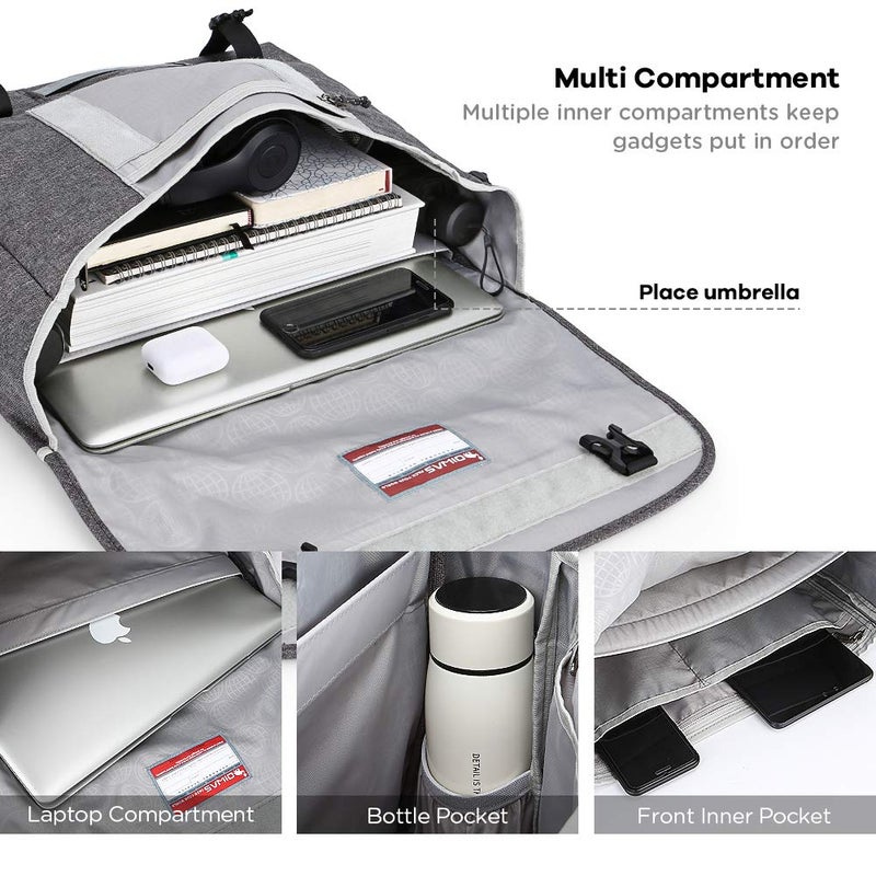 OIWAS OIWAS Messenger Bag for Men, 15.6 Inch Laptop Crossbody Bags Women Casual Satchel Shoulder Bag College Travel Office Briefcase  - Image 4