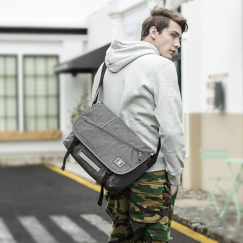 OIWAS Messenger Bag for Men, 15.6 Inch Laptop Crossbody Bags Women Casual Satchel Shoulder Bag College Travel Office Briefcase