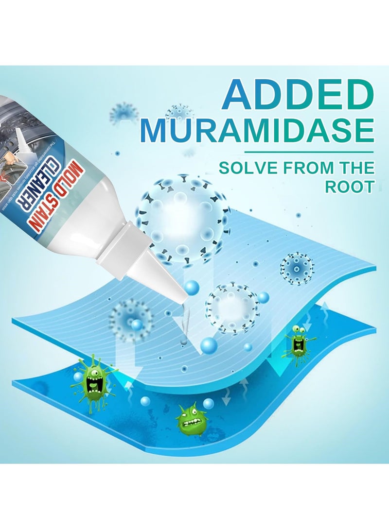 Suntown جل مزيل العفن 2 قطعة، منظف العفن والفطريات للأجهزة المنزلية/الثلاجة/حوض المطبخ/الحمام، 150 مل سعة كبيرة لجل مزيل العفن للبلاط/الجدران - Image 3