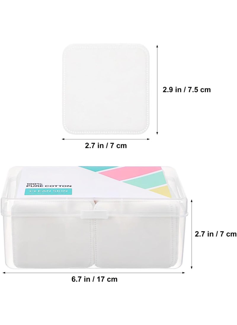 Healeved 80PCS Cotton Pads for Face Eye Makeup Remover Pads Triple Layers Cotton Pads Skin Cleansing Cotton DoubleSide Save Water Cotton Face Pads for Daily Skin Care  - Image 5
