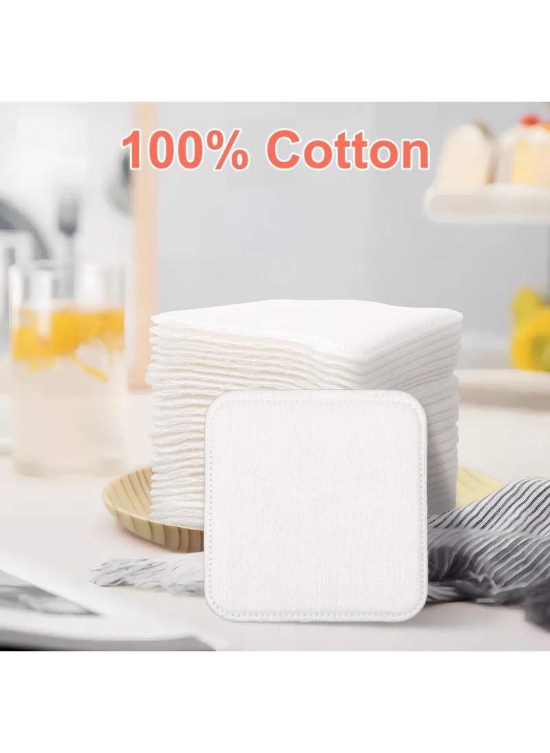 Healeved 80PCS Cotton Pads for Face Eye Makeup Remover Pads Triple Layers Cotton Pads Skin Cleansing Cotton DoubleSide Save Water Cotton Face Pads for Daily Skin Care  - Image 3