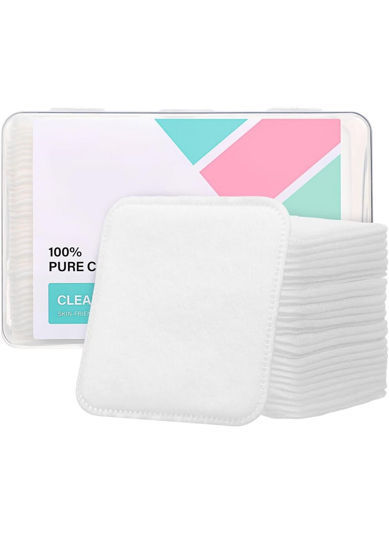 Healeved 80PCS Cotton Pads for Face Eye Makeup Remover Pads Triple Layers Cotton Pads Skin Cleansing Cotton DoubleSide Save Water Cotton Face Pads for Daily Skin Care  - Image 1