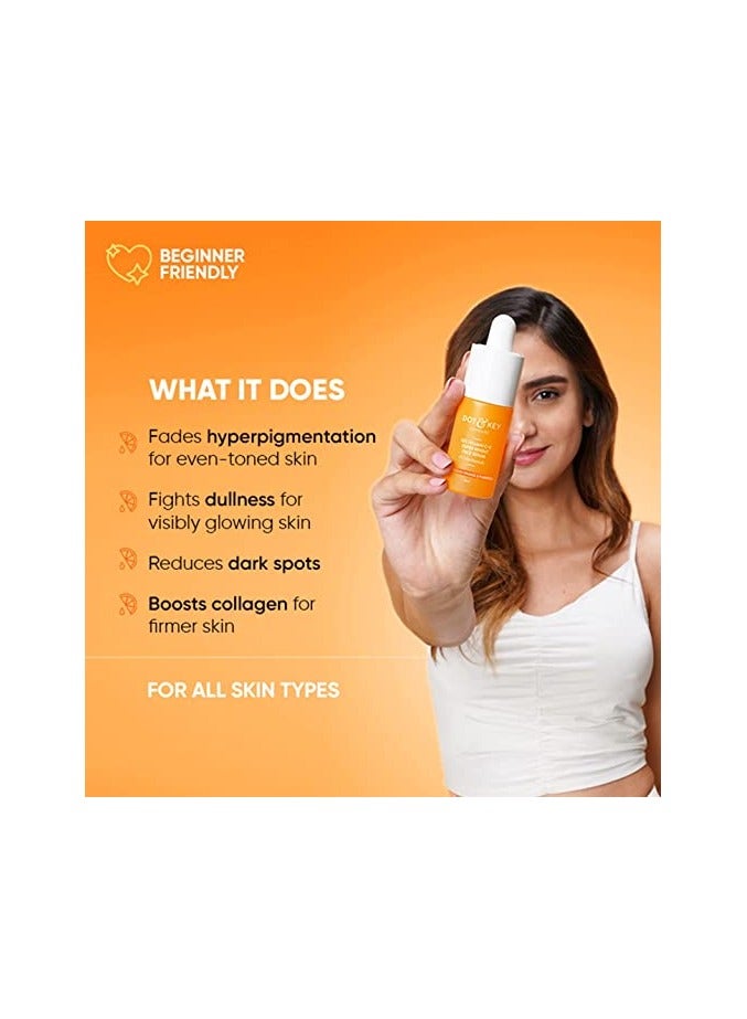 دوت آند كي Dot & Key 10٪ فيتامين C + E ، 5٪ سيروم نياسيناميد للوجه للبشرة المتوهجة ، يقلل تصبغ البقع الداكنة (مصل فيتامين سي) ، 20  مل - Image 3