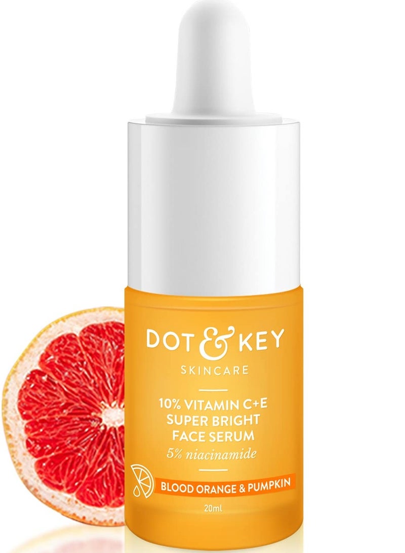 دوت آند كي Dot & Key 10٪ فيتامين C + E ، 5٪ سيروم نياسيناميد للوجه للبشرة المتوهجة ، يقلل تصبغ البقع الداكنة (مصل فيتامين سي) ، 20  مل - Image 1