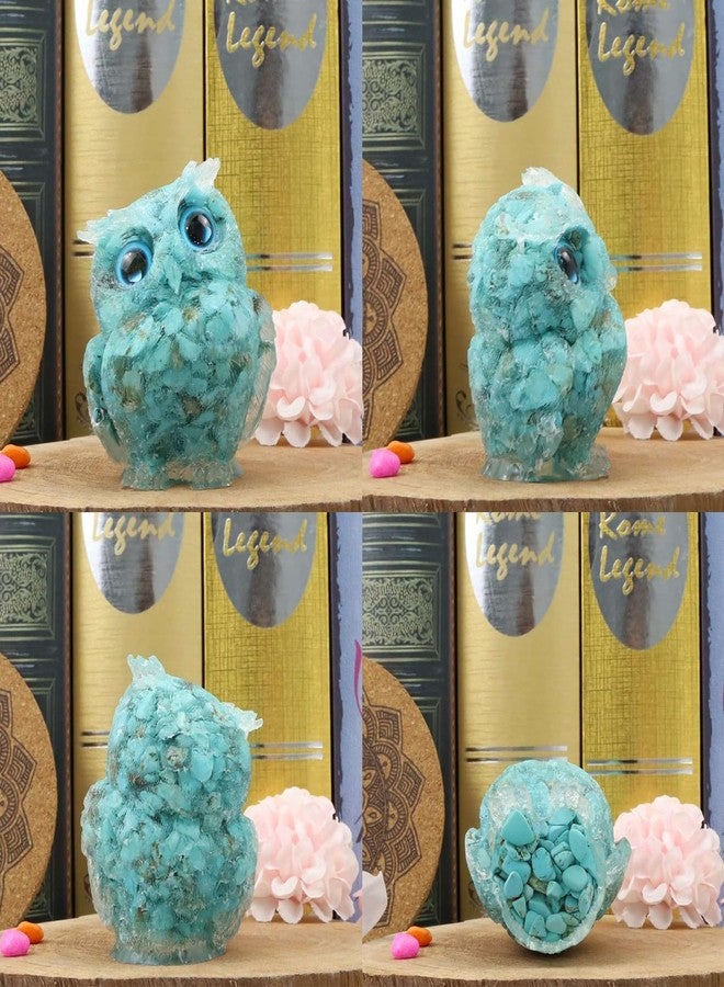 LAIDANLA Turquoise 2.4" Owl Statue Natural Healing Crystal Cute Owl Animal Figurine Pocket Sculpture Reiki Spiritual Energy Gemstone Home Office Room Desk Decor Gifts for Women Men - Image 5