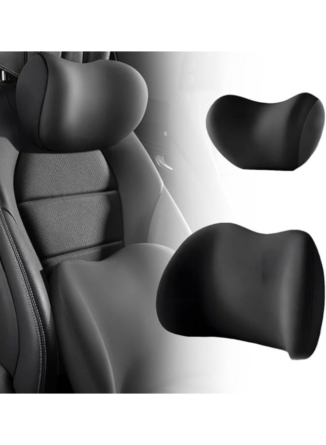 Ergonomic Car Headrest and Lumbar Support Cushion Set - Memory Foam Neck Pillow and Back Support Pillow for Driving Pain Relief - Image 1