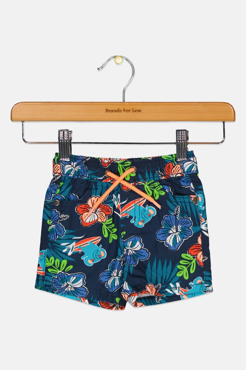 Dp Am Toddlers Girl Allover Print Shorts, Multicolor - Image 1