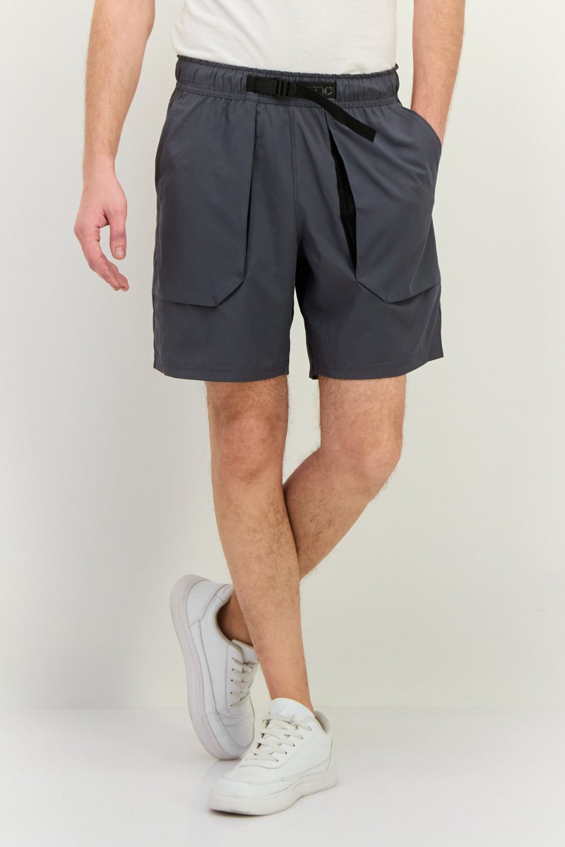 MOTION Men Sportswear Fit Outdoor Shorts, Dark Grey - Image 1