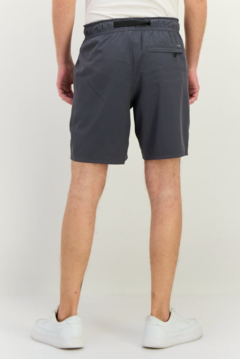 MOTION Men Sportswear Fit Outdoor Shorts, Dark Grey - Image 3