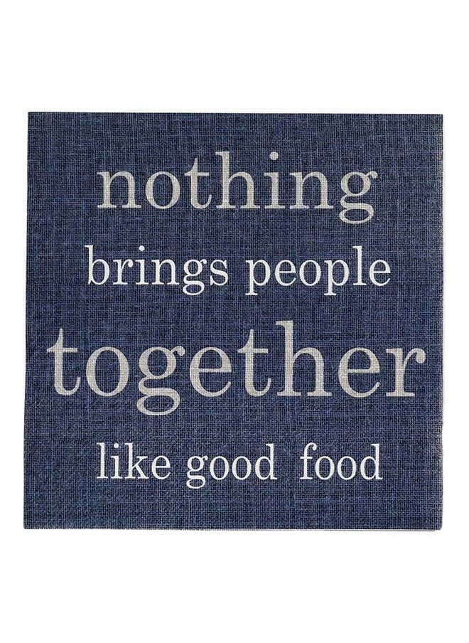 Restaurantware 13 Inch Paper Luncheon Napkins, 500 Good Food Design Printed Napkins - 3-Ply, Textured Edges, Navy Paper Decorated Napkins, Soft And Strong, For Parties Or Catering Events  - Image 4
