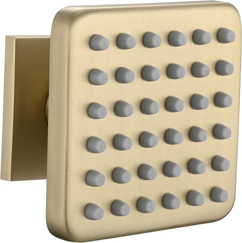 LOCALAND Solid Brass Shower Body Spray Jet, Square Body Jet for Shower, High Pressure Body Shower Jet, Wall Mount Shower Massage Spray Jet, Bathroom Upgrade Spa Jet for Shower, 1PC, Brushed Gold - Image 1