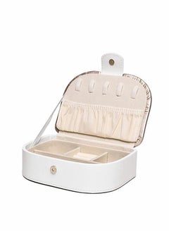 Small Jewellery Organizer Case Travel Box PU Leather Portable Storage Case for Rings, Earring, Necklaces- Great Gift for Girl Women