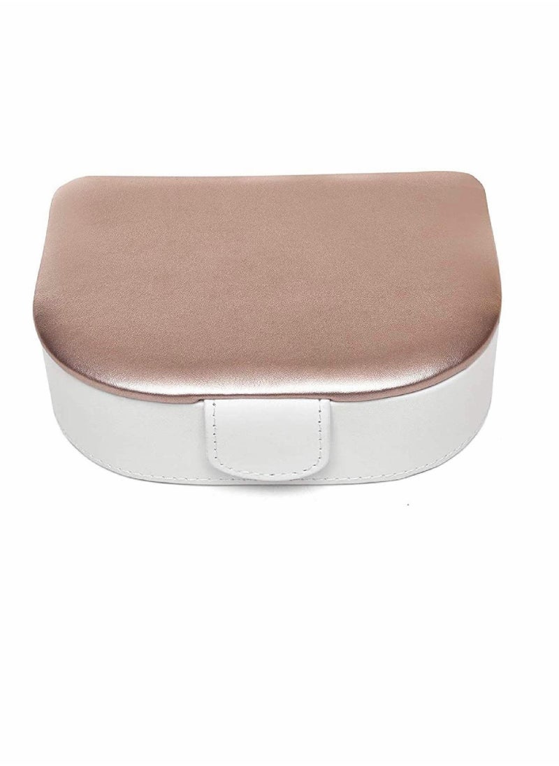 KASTWAVE - Small Jewellery Organizer Case Travel Box PU Leather Portable Storage Case for Rings, Earring, Necklaces- Great Gift for Girl Women - Image 1