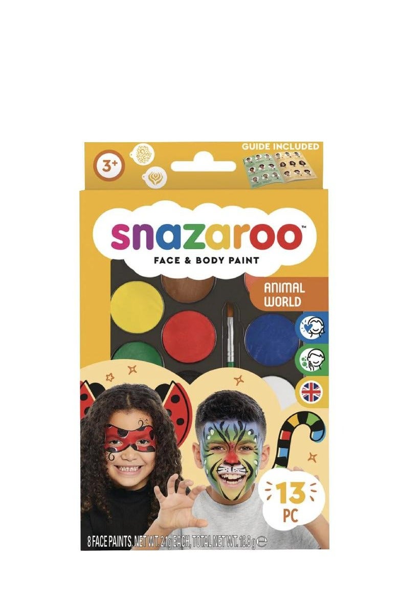 سنازارو ألوان وجه وجسم من عالم الحيوانات ألوان متنوعة ١٣ قطعة - Image 1