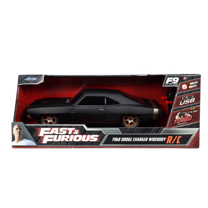 Jada F9 The Fast Saga 1968 Dodge Charger Widebody RC Car (1:16)