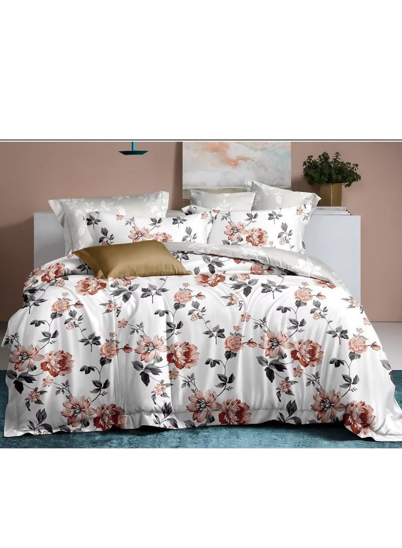 Upgrade Duvet Cover King Size Bedsheet Set, crafted from 100% pure cotton for ultimate comfort and breathability.