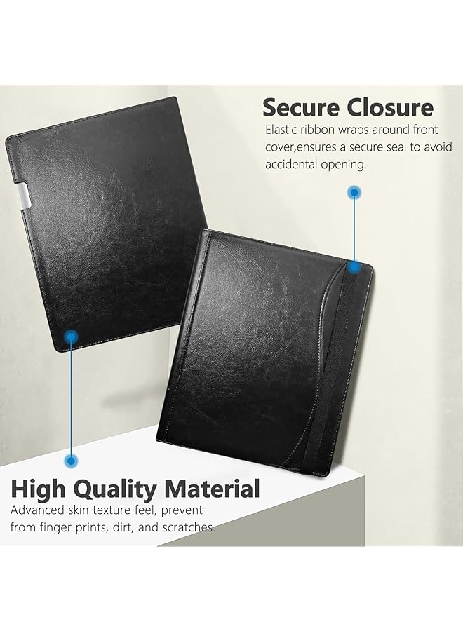 إيروريكس حافظة لجهاز Remarkable 2 اللوحي مقاس 10.3 بوصة بتصميم عمل جديد مع غطاء جلدي مطور لجهاز Remarkable 2 الرقمي مع حامل قلم باللون الأسود - Image 5