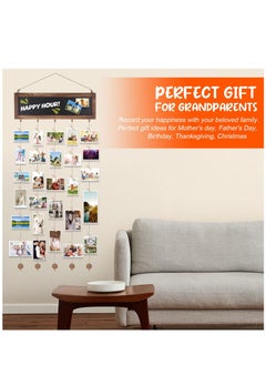 Excefore Picture Frames Collage Wall Decor, Photo Collage Frame For Wall, Multi Pictures DIY Photo Display Set, Hanging Picture Frames With 30 Clips For Office Home Bedroom Living Decor  - Image 3