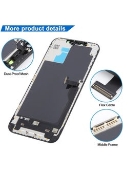 JK JK LCD Screen Replacement For iPhone 12 Pro Max Touch Glass Display FHD Black  - Image 3