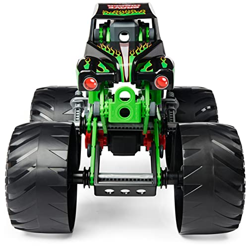 MECCANO Junior, Official Monster Jam Grave Digger Monster Truck STEM Model Building Kit with Pull-Back Motor, Kids Toys for Ages 5 and up - Image 5