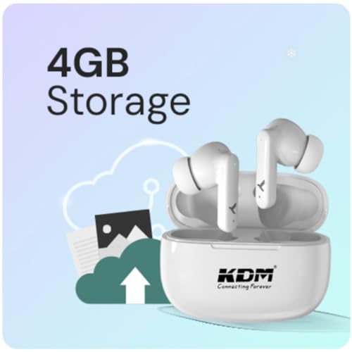 KDM – E5 MP3PODS TWS, Truly Wireless in Ear Earbuds, with 40 Hrs Playtime, ENC, Quad Mic, Gaming Mode, Type-C Fast Charging, Buds, Black - Image 4
