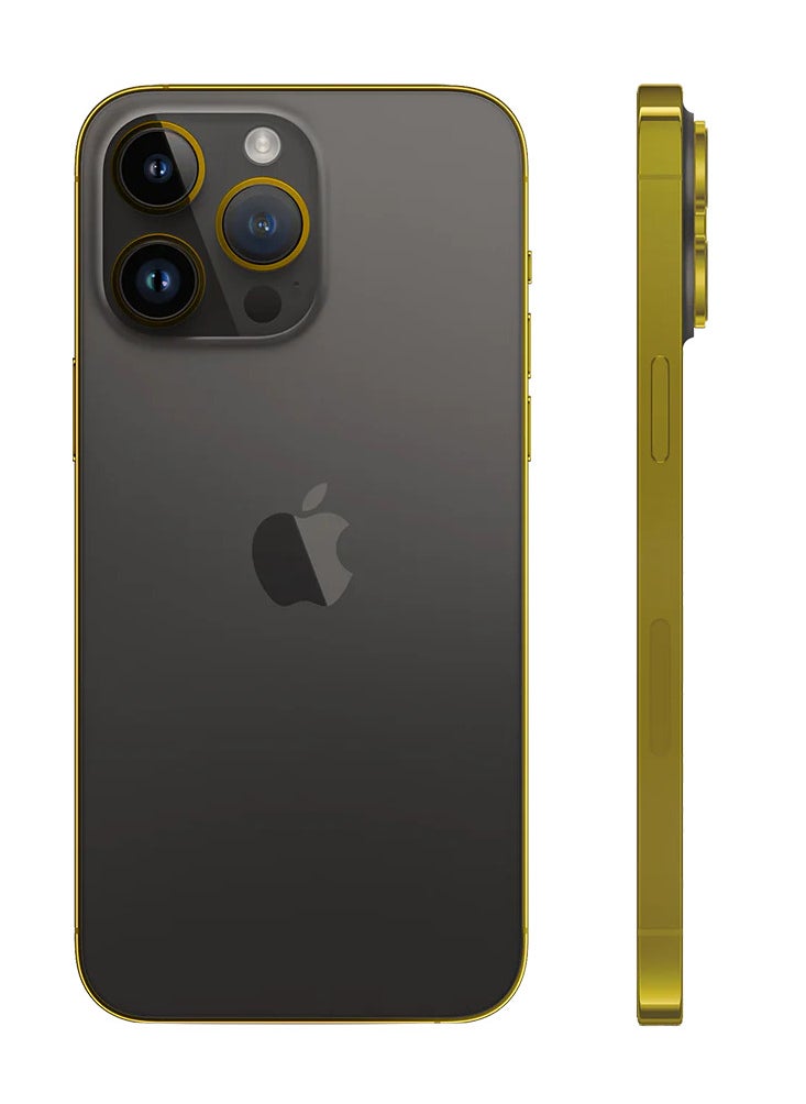 CAVIAR - Caviar Luxury 24k Gold Plated Frame Customized iPhone 15 Pro Max 1 TB Black Titanium - Image 1