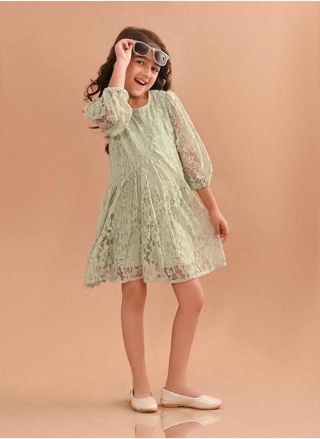 LILPICKS Lace Fit n Flare Dress 