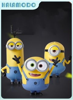 HALAMODO Despicable Me: 3 - Piece Set of Minions Bob, Kevin, and Stuart - Dolls, Figurines, and Hand - painted Models. Ideal Desktop Decoration, Children's Toy, and Indoor Ornament  - Image 2