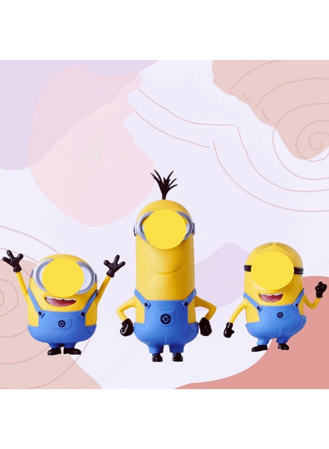 3 - Piece Set of Minions Bob, Kevin, and Stuart - Dolls, Figurines, and Hand - painted Models. Ideal Desktop Decoration, Children's Toy, and Indoor Ornament - Image 1
