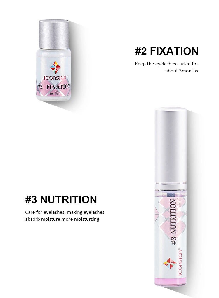 إيكونساين طقم محلول تجعيد ورفع الرموش سهل وسريع لمدة 5 دقائق بما في ذلك التغذية - Image 5